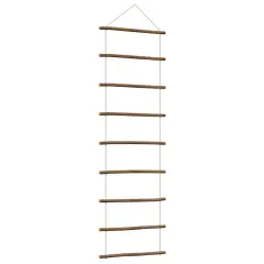 vidaXL Stenska dekoracija v obliki lestve 50x150 cm Naravna veja
