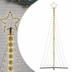 vidaXL LED božično drevo 447 LED toplo bela 249 cm