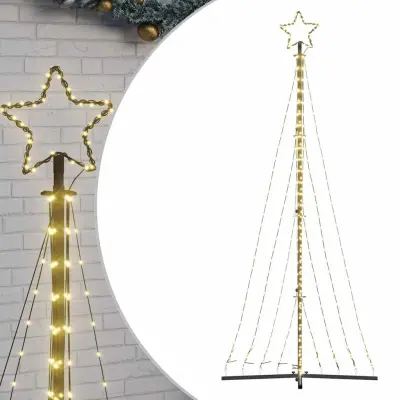 vidaXL LED božično drevo 447 LED toplo bela 249 cm
