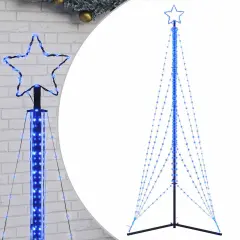 vidaXL LED božično drevo 525 LED modra 302 cm
