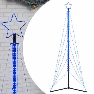 vidaXL LED božično drevo 525 LED modra 302 cm