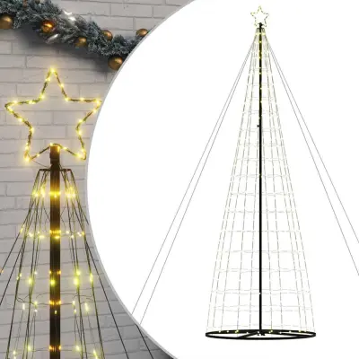 vidaXL LED božično drevo 1534 LED toplo bela 503 cm