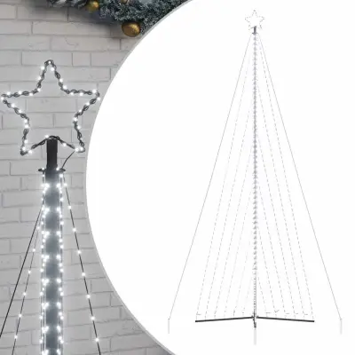 vidaXL LED božično drevo 789 LED hladno bele 476 cm