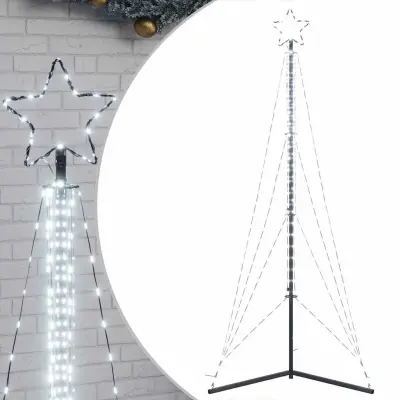 vidaXL LED božično drevo 483 LED hladno bela 240 cm