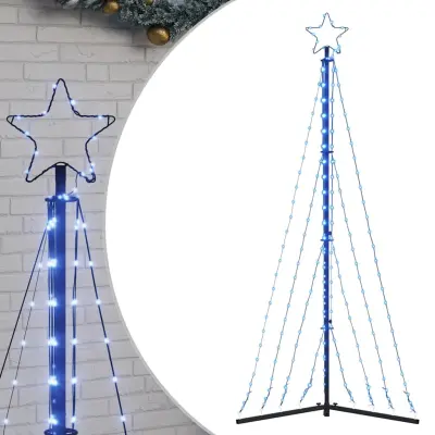 vidaXL LED božično drevo 339 LED modra 187 cm