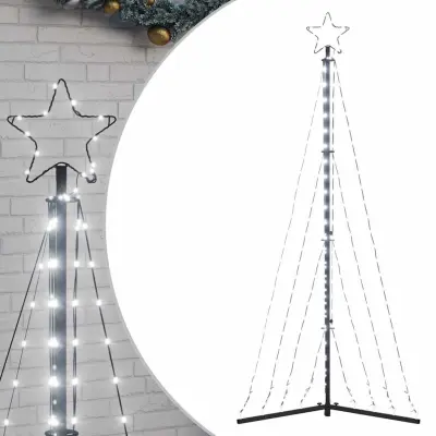 vidaXL LED božično drevo 339 LED hladno bele 182 cm