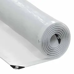 vidaXL Prozorna ponjava z očesci 2x10 m polietilen