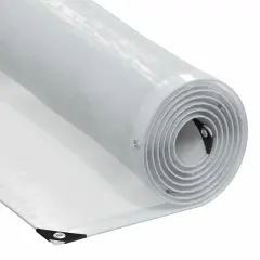 vidaXL Prozorna ponjava z očesci 2x4 m polietilen