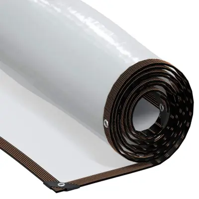 vidaXL Prozorna ponjava z očesci 2x5 m polietilen