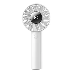 Prenosni ročni ventilator s 5 hitrostmi in digitalnim zaslonom White