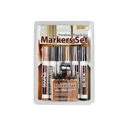 Komplet za popravilo pohištva - Markerji za popravilo z voščenimi barvicami in šilčkom   10 barv