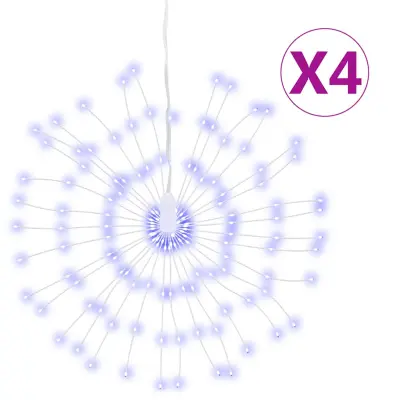 vidaXL Božične zvezdne lučke 140 LED 4 kosi modre 17 cm