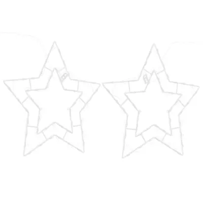 vidaXL Božična luči Star Silhouette 2 kosa 50 LEDs toplo bela