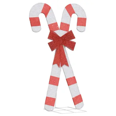 vidaXL Božična dekoracija Candy Cane 50 LEDs Warm White