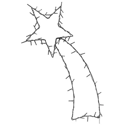 vidaXL Božični žarometi Streljanje zvezdne silhuete 80 LEDs Topla bela