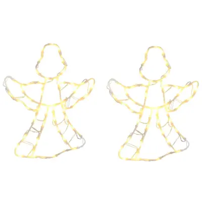 vidaXL Božična luč Angel Silhouette 2 kosa 50 LEDs Warm White
