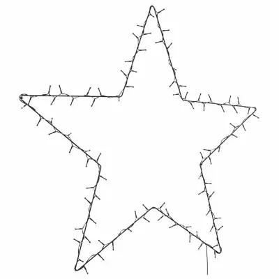 vidaXL Božični žarometi Star Silhouette 115 LEDs Warm White