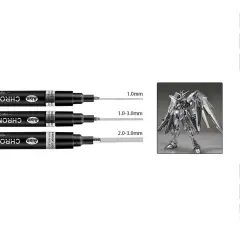 Kovinski flomastri, 3 paketi Silver