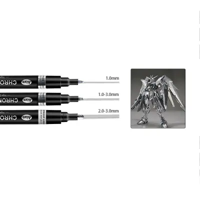 Kovinski flomastri, 3 paketi Silver