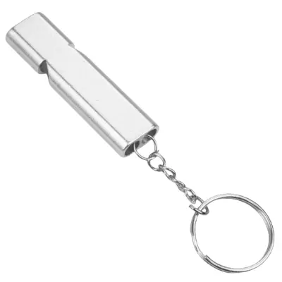 Zasilna piščalka iz aluminijeve zlitine za uporabo na prostem Silver