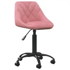vidaXL Jedilni stol roza žamet