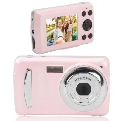 Kompaktni digitalni fotoaparat 1080P, 16 MP z 2,4-palčnim zaslonom - 32 GB Pink