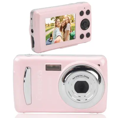 Kompaktni digitalni fotoaparat 1080P, 16 MP z 2,4-palčnim zaslonom - 32 GB Pink