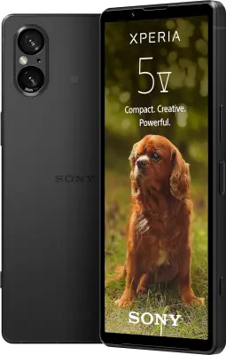 Obnovljeno - znaki rabe - Sony telefon Xperia 5 V črn