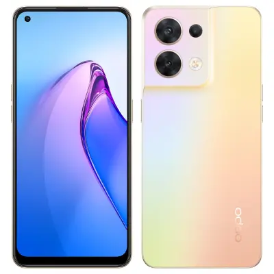 Obnovljeno - znaki rabe - Ecofone Reno8 5G zlata 256 GB 8 GB ram dual sim
