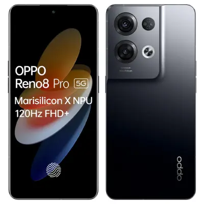 Obnovljeno - znaki rabe - Ecofone Reno8 Pro 5G crn 256 GB 8 GB ram dual sim