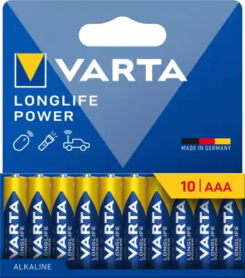 Komplet baterij VARTA Longlife Power AAA, 10 kosov