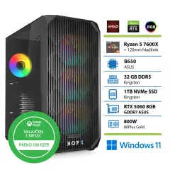 Namizni računalnik BOFX CENTAURI 3, Ryzen 5 7600x, 32 GB RAM, 1 TB SSD, RTX 5060, W11H|Gaming