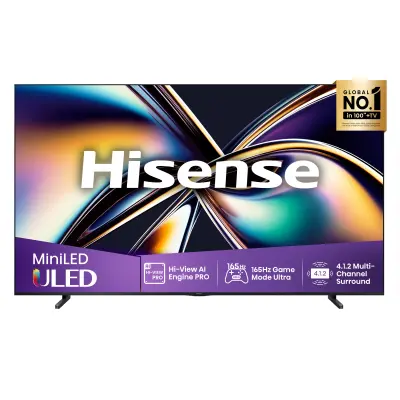 Televizor HISENSE 100U8Q, ULED MiniLED, Smart TV, 4K, 165 Hz