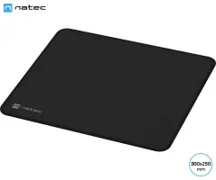 Podloga za miško Natec COLORS M, 300 x 250mm, protizdrsna, prešiti robovi, črna (Obsidian Black)