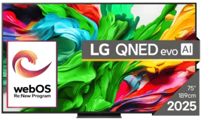 Televizor LG 75QNED86A3A 190 cm (75"), QNED, 4K UHD 120Hz, Smart TV, webOS