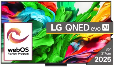 Televizor LG 86QNED86A3A 218 cm (86"), QNED, 4K UHD 120Hz, Smart TV, webOS