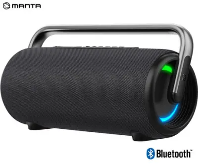 MANTA SPK325 NYX prenosni Boombox zvočnik, Bluetooth 5.3, 80W, TWS, polnilna baterija, RGB LED osvetlitev, IPX4 vodoodpornost, USB / AUX, Google Assis