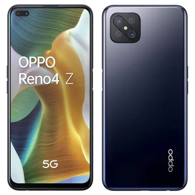 Obnovljeno - znaki rabe - Ecofone Reno4 Z 5G crn 128 GB 8 GB ram dual sim