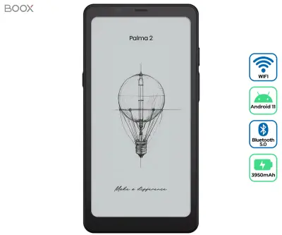 E-bralnik BOOX Palma2, 15,5 cm (6,1"), 6 GB + 128 GB, črn