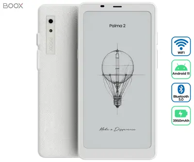 E-bralnik BOOX Palma2, 15,5 cm (6,1"), 6 GB + 128 GB, bel