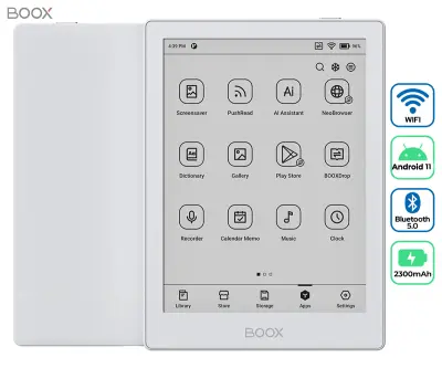 E-bralnik BOOX Go 6 , 15,24 cm (6") 2 GB + 32 GB, bel