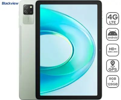 Tablični računalnik BLACKVIEW TAB 60 PRO, 25,6 cm (10,1"), 4G LTE, 8 GB RAM, 128 GB ROM, IPS HD+, zelen (Algae Green), z ovitkom