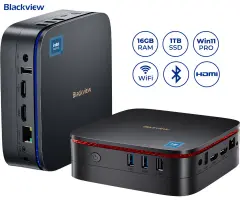 Namizni mini računalnik BLACKVIEW MP60, W11P, Intel N150, 16 GB RAM, 1 TB SSD, 4x USB, 2x HDMI