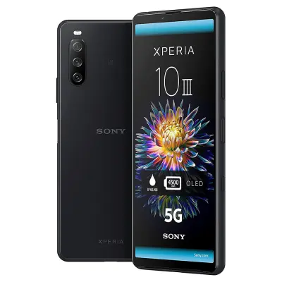 Obnovljeno - znaki rabe - Ecofone Xperia 10 III 5G crn 128 GB 6 GB ram