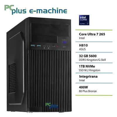 Namizni računalnik PCPLUS e-machine, ICU7 265, 32 GB RAM, 1 TB SSD
