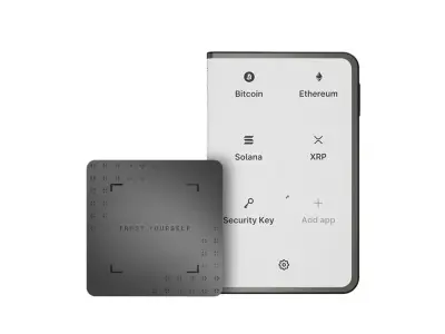 Denarnica za kriptovalute LEDGER Stax, z Recovery Key, grafit