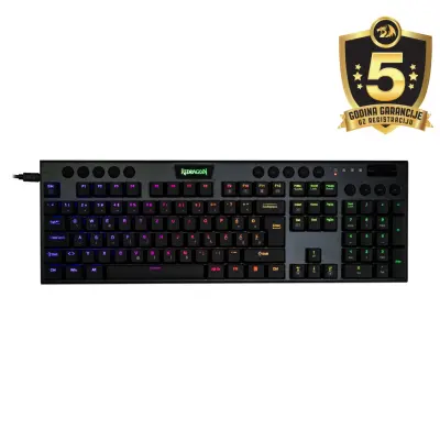 Žična mehanska tipkovnica REDRAGON HORUS K619-RGB, rdeča stikala, SLO/HR