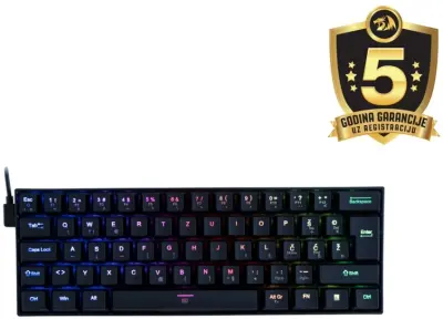 Mehanska tipkovnica REDRAGON DRAGONBORN K630-RGB, s šumniki
