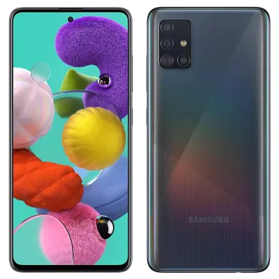 Obnovljeno - znaki rabe - Ecofone Galaxy A51 5G crn 128 GB 6 GB ram