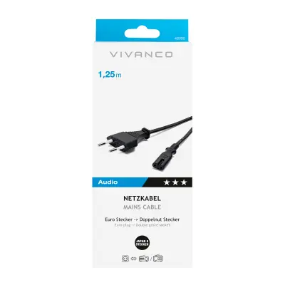 VIVANCO Euro CEE-Japan 1,25m napajalni kabel